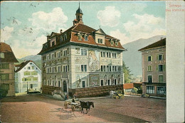 SWITZERLAND - SCHWYZ - DAS RATHAUS - ED. GEBR. WEHRLI - MAILED 1910 (18209) - Schwytz