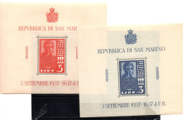 1938 - San Marino BF 2/3 Abramo Lincoln   +++++++ - Unused Stamps