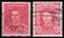 1938 - AUSTRALIA - REY JORGE VI - YVERT 130,132 - Gebruikt