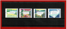 1996 - SUISSE - N° 11/14 - NEUFS** -  LES QUATRE SAISONS - PAYSAGES TYPIQUES -  COTE Y&T : 8.00 Euros - Francobolli Da Distributore