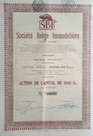 Société Belge Immobilière - Bruxelles - 1927 - Sonstige & Ohne Zuordnung