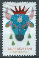 VEREINIGTE STAATEN ETATS UNIS USA 2021 LUNAR NEW YEAR O YEAR OF THE OX F USED SN 5556 MI 5789 YT 5398 - Used Stamps