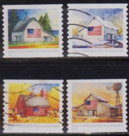 VEREINIGTE STAATEN ETATS UNIS USA 2022 FLAGS ON BARNS: IN SUMMER USED SN 5687 MI  YT 5521 - Used Stamps