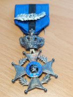 Médaille Belge ABBL Ordre De Léopold Unlingue Avec Palme - Bélgica