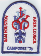 B 30 - 17 USA Scout Badge - Sam Huston Area Council, JAMBOREE - 1976 - Scouting