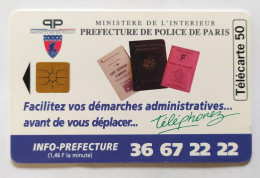 Télécarte France - Préfecture De Police De Paris - Unclassified