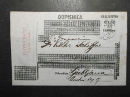 CSSR Mi. GA Karte P 1 A Überdruck(Altersspuren) Bedarfsbefördert Am 15.9.1919 Nach Ljubljana-selten - Sin Clasificación