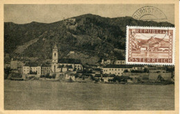 X0113 Austria, Maximum 1947 Durnstein In Der Wachau,  The Church - Cartes-Maximum (CM)