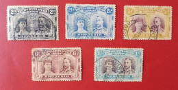 Rhodesia BSAC 1910 Double Heads 2d To 1/- Set FU - Southern Rhodesia (...-1964)