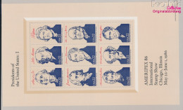 USA Block17 (kompl.Ausg.) Postfrisch 1986 Präsidenten Der USA I (10368294 - Nuovi