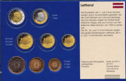 Latvia LET1- 3 Stgl./unzirkuliert Mixed Vintages From 2014 Kursmünze 1, 2 And 5 CENT - Letonia