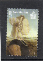 2022 San Marino - Battista Sforza Dipinto Di Piero Della Francesca - Gebruikt