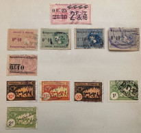 !!! MADAGASCAR, LOT TIMBRES FISCAUX OBLITÉRÉS - Postage Due