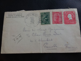 SUPERBE AFFRANCHISSEMENT N°164,165 Et Entier Washington Sur Lettre 1907 Pour L Admistrateur "revue Du Chant Grégorien - Lettres & Documents