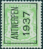 1937 - PRE320A ** - Antwerpen - Typo Precancels 1936-51 (Small Seal Of The State)