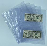 LOT 10 FEUILLES TRANSPARENTES (FORMAT A4) POUR BILLETS / 2 CASES RECTO 14,5 X 21,5 - Zonder Classificatie