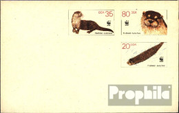 DDR U7 Amtlicher Umschlag Gefälligkeitsgestempelt Gebraucht 1987 WWF - Briefomslagen - Gebruikt