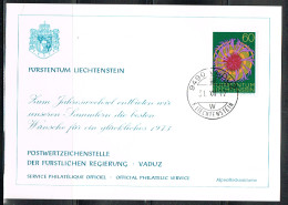 FLOR-L227 - LIECHTENSTEIN Carte De Voeux De La Poste 1973 - Briefe U. Dokumente