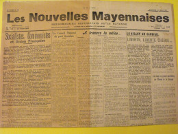 Les Nouvelles Mayennaises N° 129 Du 30 Mars 1947. Mayenne Laval Lhuissier Socialistes - Pays De Loire