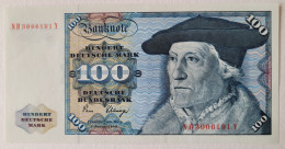 100 DM 1980 Ro 289a About UNC, Fast Kassenfrisch, Serie NH-Y  Original Paper Quality!!! - 100 Deutsche Mark