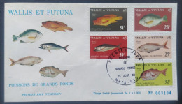 Enveloppe Premier Jour Wallis & Futuna Faune Marine Poisson 1980 Timbre N° 259/263 - FDC