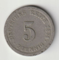 DEUTSCHES REICH 1894 D: 5 Pfennig, KM 11 - 5 Pfennig