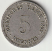 DEUTSCHES REICH 1894 D: 5 Pfennig, KM 11 - 5 Pfennig