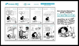 BRAZIL # 09-23 - MAFALDA - CARTOON - Série Relações Diplomáticas Brasil E Argentina- 8v MINT - Neufs