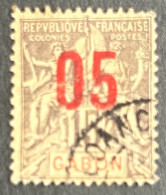 FRAGA0068U1 - Mythology - Surcharged 5 C Over 15 C Used Stamp - Gabon - 1912 - Oblitérés