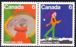 (C06-75ab) Canada Patineur Skater Pere Noel Santa Claus Se-tenant MNH ** Neuf SC - Winter (Other)