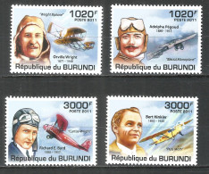 Burundi 2011 Mint Stamps MNH(**) Famous Aviators - Ungebraucht