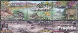 Israel 1956-1958 Dreierstreifen (kompl.Ausg.) Mir Tab Postfrisch 2007 Naturschutzgebiet Hula Tal - Neufs (sans Tabs)