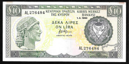 Cyprus  10 POUNDS 1.2.1992 UNC With Stains In Upper Margin.  Rare! - Chypre