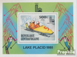 Zentralafrikanische Republik Block68A (kompl.Ausg.) Postfrisch 1979 Olympische Winterspiele 1980 - Unused Stamps