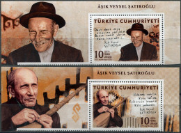 TURKEY - 2023 - SET OF 2 STAMPS MNH ** - Âşık Veysel Şatıroğlu, Poet - Unused Stamps