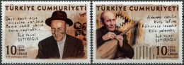 TURKEY - 2023 - SET OF 2 STAMPS MNH ** - Âşık Veysel Şatıroğlu, Poet - Ongebruikt