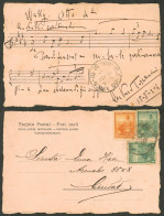 AUTOGRAPHS: TOSCANINI, Arturo: Postcard Used In Buenos Aires On 15/AU/1904, With Musical Score, Varied Inscriptions And  - Other & Unclassified