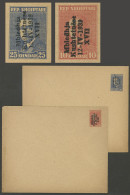 ALBANIA - ITALIAN OCCUPATION: Stationery Envelopes Overprinted In 1939, Cmpl. Set Of 2 Unused Values, Very Fine Quality, - Albania