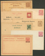 GERMANY: 7 Old Unused Postal Stationeries, One Of Colonies, Etc., Very Fine General Quality! - Sonstige & Ohne Zuordnung