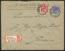 GERMANY: Registered Cover Sent From Hamburg To Giesse On 28/NO/1895 Franked With 30Pf., Very Nice! - Sonstige & Ohne Zuordnung