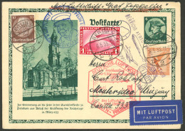 GERMANY: Card Sent From Berlin To Uruguay On 6/MAY/1933 On The 1st Flight To South America That Year, With Special Hands - Other & Unclassified