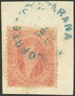 ARGENTINA: GJ.20j, 3rd Printing, Mulatto, Superb Example On Fragment With Blue Rimless Datestamp Of PARANÁ, Excellent! - Autres & Non Classés