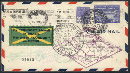 BRAZIL: ZEPPELIN: Cover Franked By RHM.Z-3 + Another Value, Sent From Rio De Janeiro To SPAIN On 24/MAY/1930, With Speci - Other & Unclassified