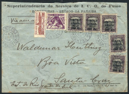 BRAZIL: Airmail Cover Sent From Parahiba Do Norte To Santa Cruz On 26/MAY/1934, Very Nice! - Altri & Non Classificati