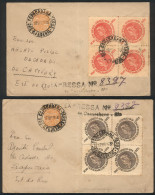 BRAZIL: 2 Express Covers Sent From Copacabana (Rio) To Sapucaia And Capivary On 17 And 18/AU/1936, Franked With 1,300Rs. - Altri & Non Classificati