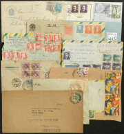 BRAZIL: 11 Covers + 1 Front Of Parcel Post Cover Posted Between 1938 And 1976, With Some Rare Postal Marks And Interesti - Altri & Non Classificati