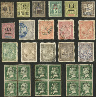 FRENCH COLONIES: Lot Of Old Stamps, Used Or Mint (they Can Be Without Gum), Some With Small Defects And Others Of Fine Q - Other & Unclassified