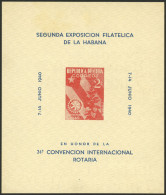 CUBA: Sc.362,1940 Rotary, Stamp Printed On A Special Sheet, Issued Without Gum, VF! - Other & Unclassified