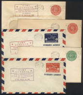 CUBA: 5 Different Postal Stationeries, All The First Day Postmark Of 27/JUL/1949, Excellent Quality! - Other & Unclassified