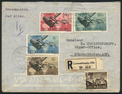 LUXEMBOURG: Registered Airmail Cover Sent To French Sudan On 19/AU/1950 With Nice Postage (Sc.261/4 + Another Value), Fi - Andere & Zonder Classificatie